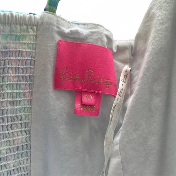 Lilly Pulitzer Jesse Romper Shell of the Party skirted floral lace tank sz 10 - Picture 5 of 6